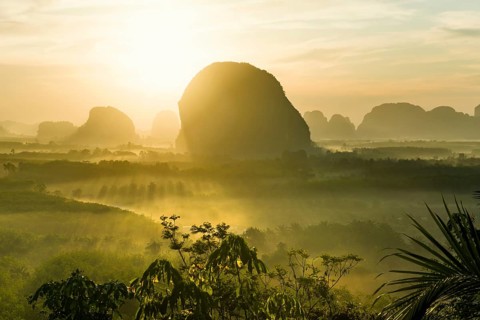 Panorama, Din Daeng Doi, sunrise, Krabi, Thailand, Asia