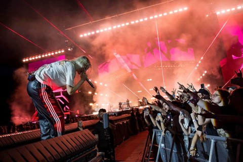 Emily Armstrong, lead singer of Linkin Park live on From Zero World Tour 2025 at the Olympiastadion