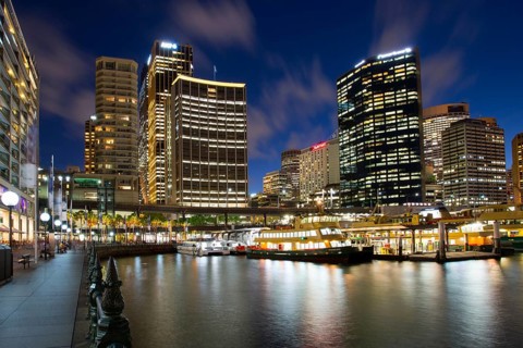 SYDNEY, AUSTRALIA, Feb 10th 2015: Circular Quay at rush hour on a summer's evening in Sydney,