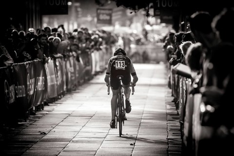 MELBOURNE, AUSTRALIA, FEBRUARY 3: Nicholas Woods of St George Merida Cycling Team competing in the