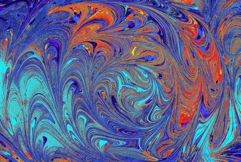 Traditional Ottoman Turkish abstract marbling art patterns as background
