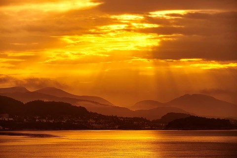 Travelling norwegian fjord nature by cruise ship