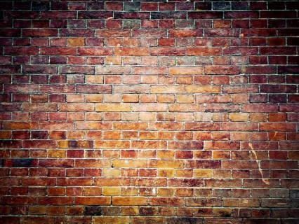 Dark brown and red old brick wall, background image