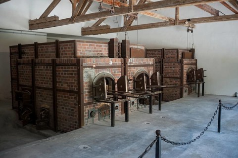 03.06.2017, Dachau, Bavaria, Germany, Europe, Crematorium area of the Dachau Concentration Camp