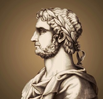 Hadrian or Publius Aelius Hadrianus Augustus, 76 - 138, Roman emperor, digitally edited