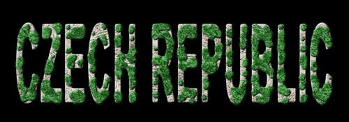 Czech Republic Reforestation and Climate Message, Sustainable Green Typography, Green Agenda