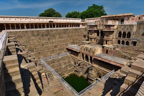 Chand Baori, a stepwell in Rajasthan, India, Asia