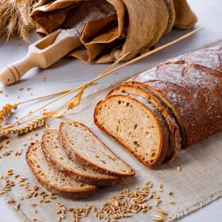 Delicious mixed rye bread, also known as grey bread