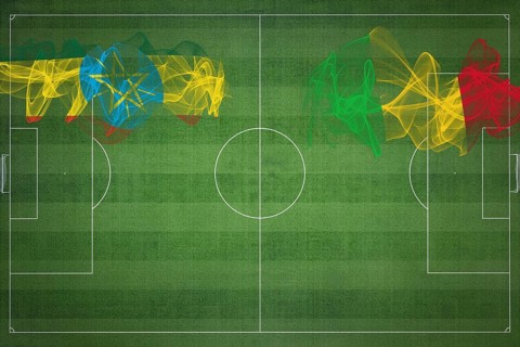 Ethiopia vs Mali Soccer Match, national colors, national flags, soccer field, football game,