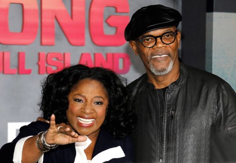 LaTanya Richardson and Samuel L. Jackson at the Los Angeles premiere of 'Kong: Skull Island' held