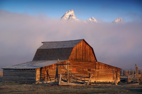 USA, Wyoming, Grand Teton, Mormon Row, Ranch, Grand Teton, Wyoming, USA, North America