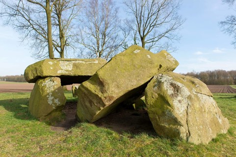 Typical old Dutch grave a hunebed