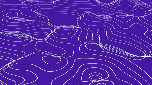 Purple 3D Topographic map background concept abstract background. Space Geography Wavy curve lines