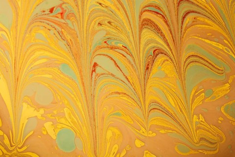 Beautiful abstract art of Ebru marbling painting techniques on water with paints