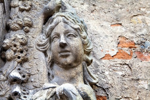 Detail of a medieval castle gate