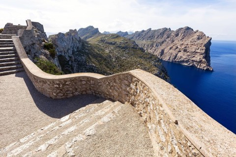 Majorca mirador Formentor Cape in Mallorca island of spain