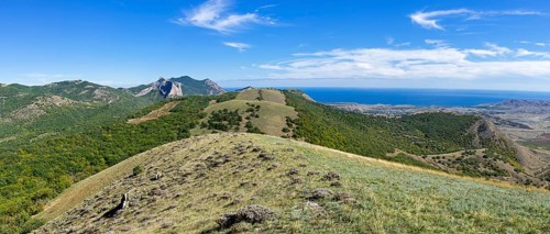Tokluk mountain range. Crimea, sunny day in September