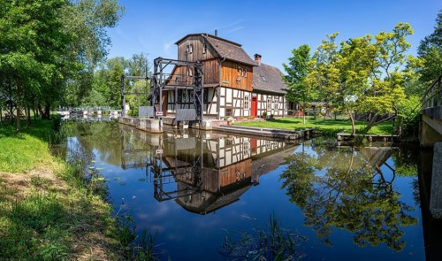 Landscape shot with Spreewald mill