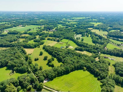 Bird eye view from a typical agricultural landscape in the eastern part of the netherlands