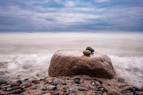Stones on the coast of the Baltic Sea