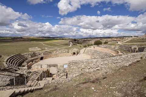 Amphitheatre of Segóbriga, archaeological park of Segóbriga, Saelices, Cuenca, Castilla-La Mancha,