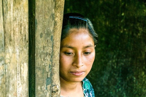 Quiché woman, Sanuch village, Lancetillo, La Parroquia, Reyna area, Quiche, Guatemala, Central