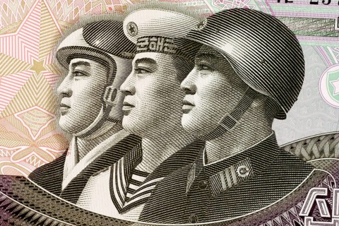 Armed Forces on 10 Won 2002 Banknote from North Korea