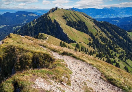 View from the Hochgrat near Oberstaufen (Bavaria, Germany)