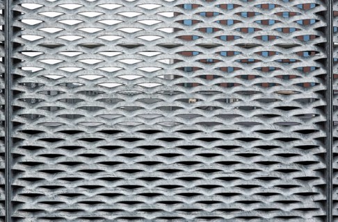 Leuven, Flemish Brabant, Belgium, 12 18 2021: Abstract close up of a metal grid with patterns,