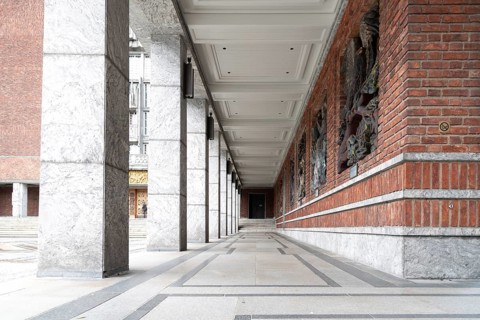 Oslo, Norway, August 11, 2019: Oslo City Hall. It houses the city council. It is the seat of the