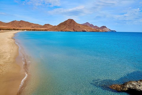 Almeria Playa de los Genoveses beach in Cabo de Gata Spain