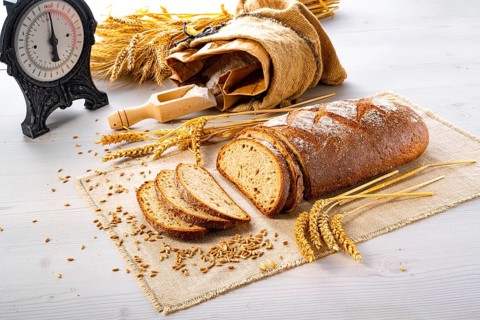Delicious mixed rye bread, also known as grey bread