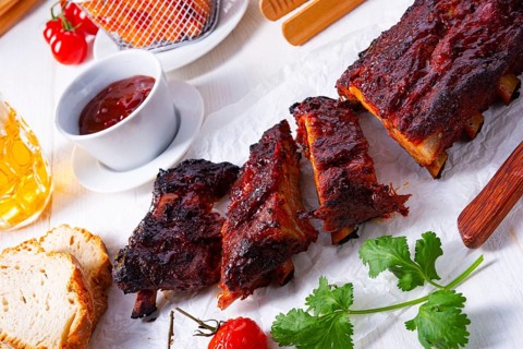 BBQ replacement ribs from a charcoal grill