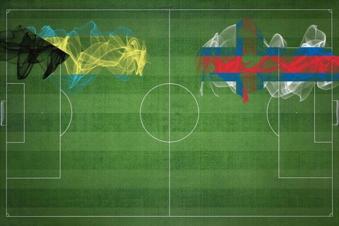 Bahamas vs Faroe Islands Soccer Match, national colors, national flags, soccer field, football
