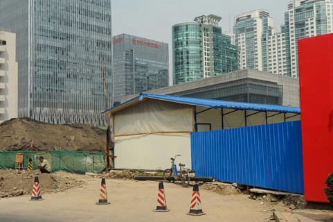16.08.2012, Beijing, China, Asia, A construction site in the business centre of the Chinese capital