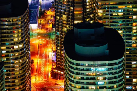 Yokohama night view. Shooting Location: Yokohama-city kanagawa prefecture