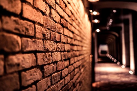 Brick wall (background material). Shooting Location: Chuo -ku, Tokyo