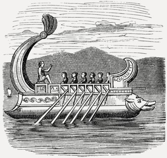 An ancient Roman cargo ship