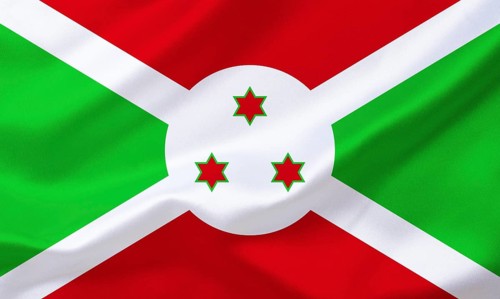 The flag of Burundi in East Africa, Studio