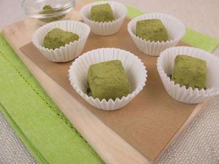 Green matcha chocolates