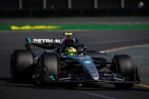 MELBOURNE, AUSTRALIA, MARCH 23: Lewis Hamilton of Great Britain drives the Mercedes AMG Petronas F1