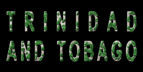 Trinidad and Tobago Reforestation and Climate Message, Sustainable Green Typography, Green Agenda