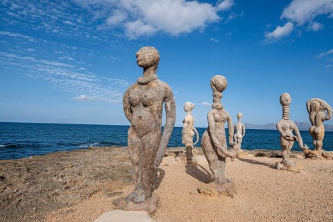The Desire, sculpture by Joan Bennàssar, Can Picafort, municipality of Santa Margalida, Mallorca,