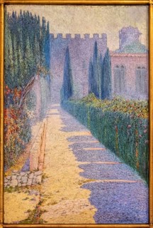 The rector's garden, Atilio Boveri, 1912, oil on canvas, pollensa museum, Majorca, Balearic