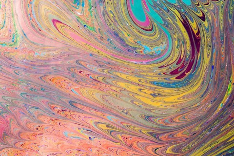 Traditional marbling artwork patterns as colorful abstract background
