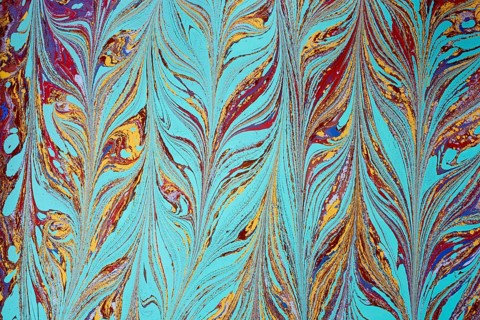 Abstract creative marble pattern texture. Traditional art of Ebru marbling