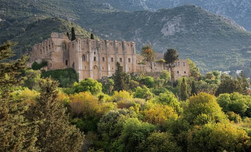 Famous Bellapais abbey at Kerynia distric in Northen Cyprus