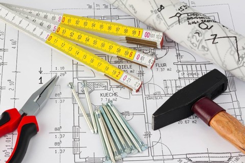 Building plan for a residential building. Drawings and plans by an architect. Austria