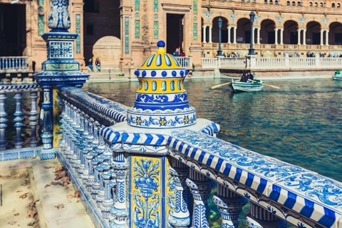 Plaza de Espana Balustrade Detail, Sevilla, Spain (Seville, Plaza de Espana)