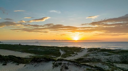 Florianópolis, Campeche beach during sunrise. Brazil. Rio Tavares neighborhood